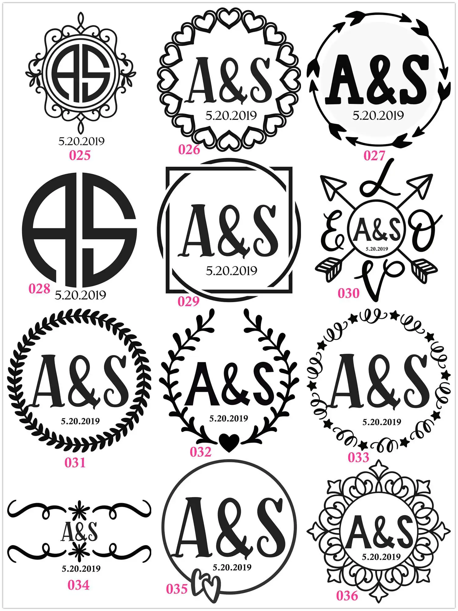 Lumos Blue black monogram templates-2