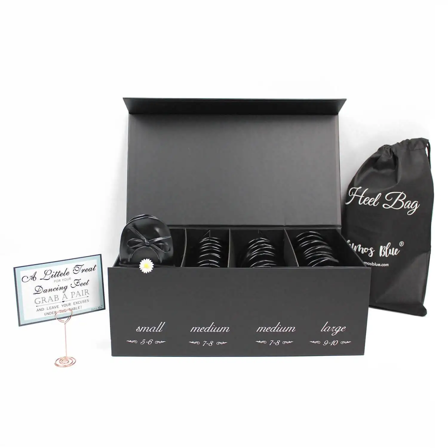 24 pairs of Black Ballet Flats Box Set