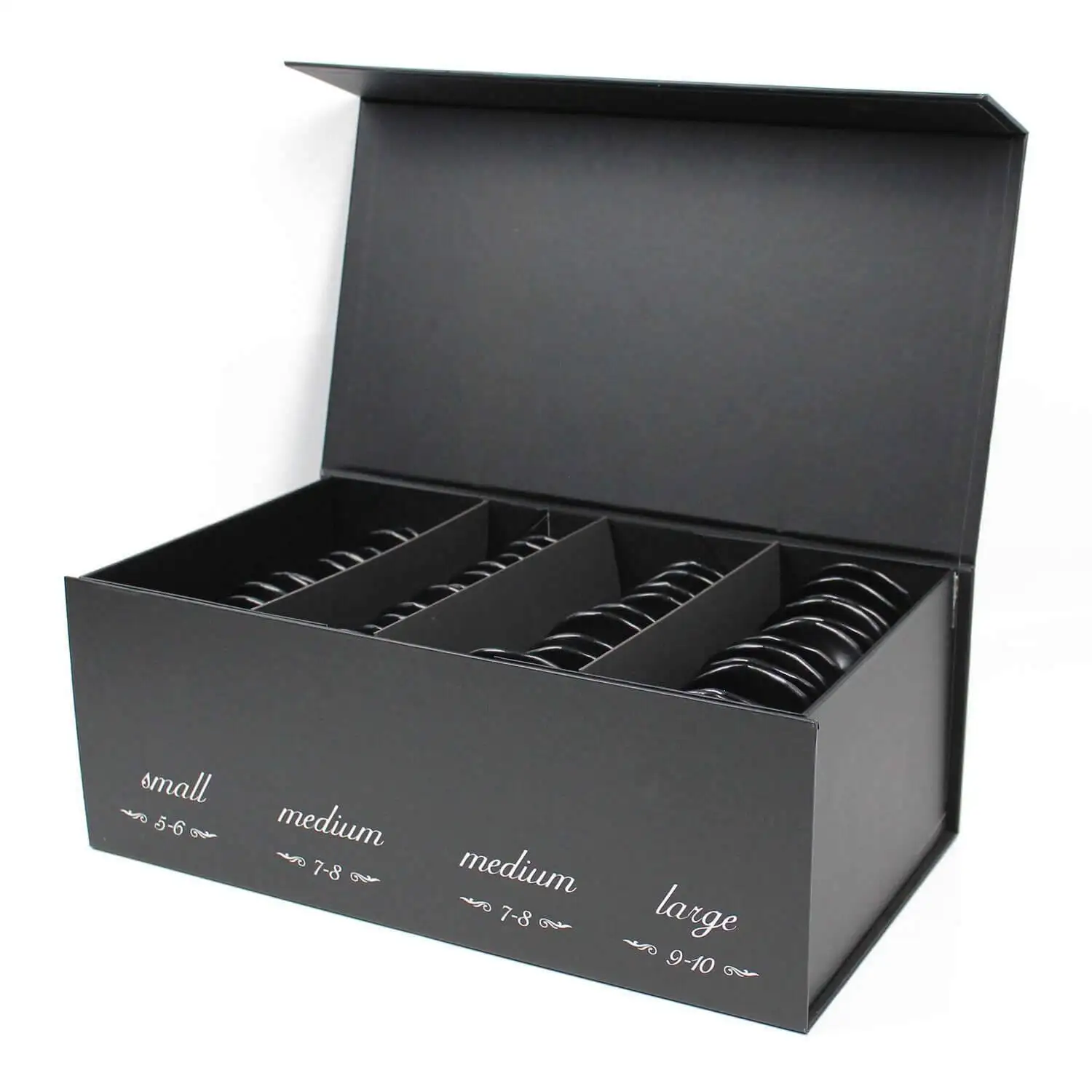 Black-foldable-slippers-box-set-24-pairs-by Lumos-Blue