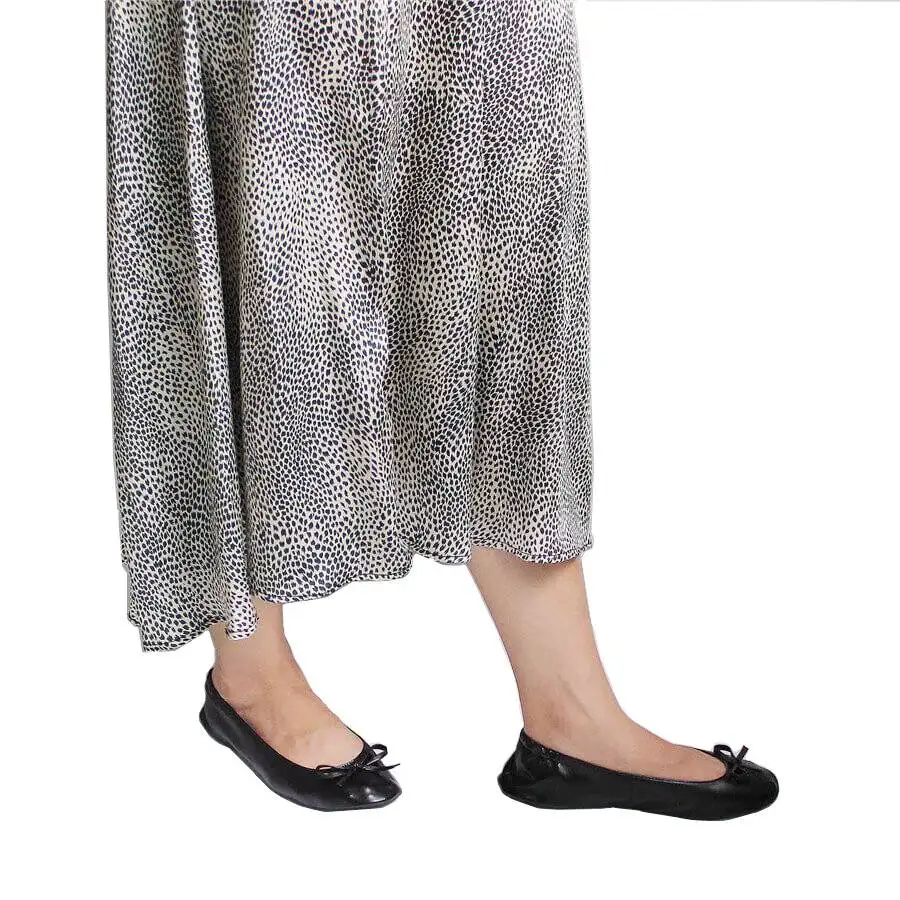 Foldable Dressy Black Flats for Wedding by Lumos Blue Black Flats for Women