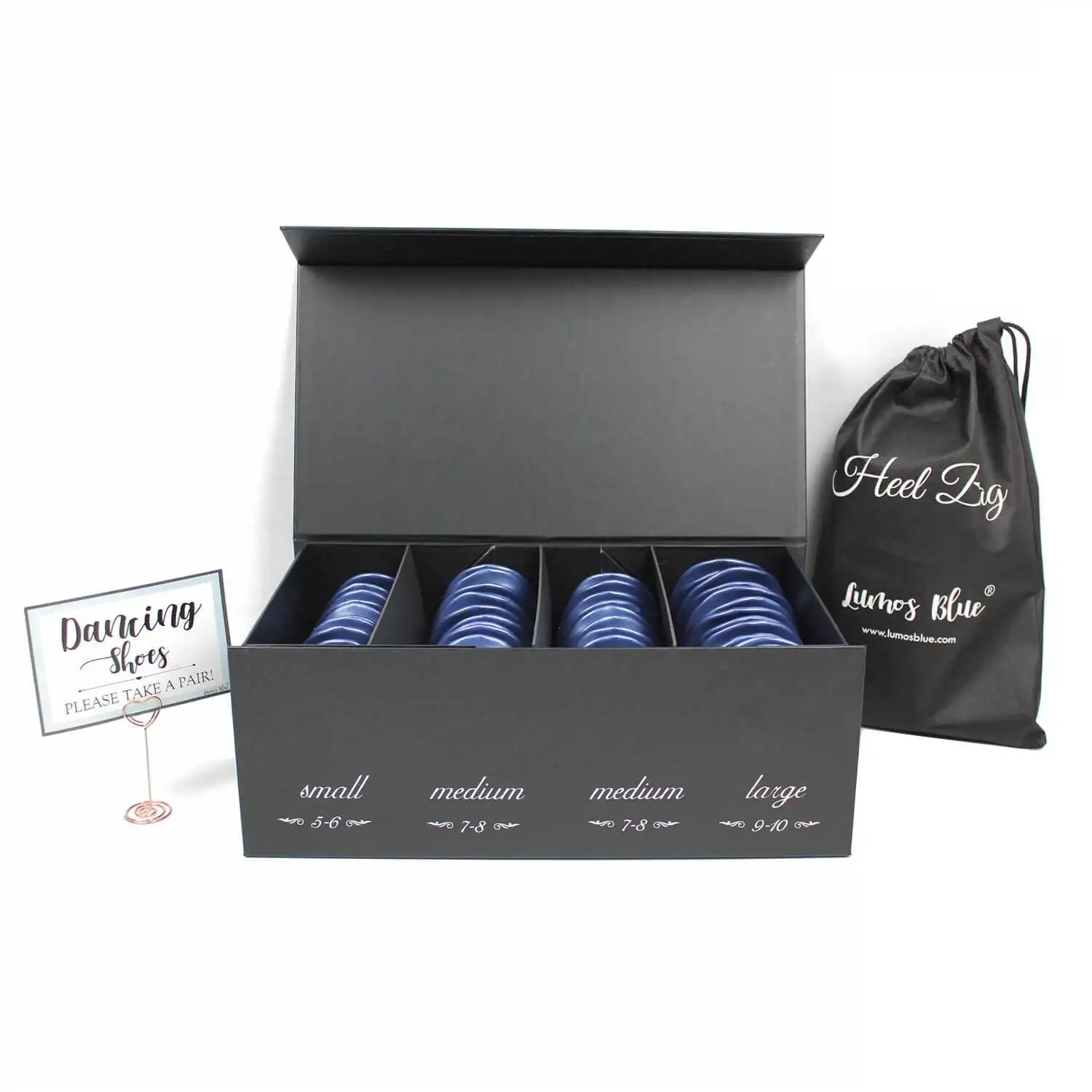 Blue Ballet Flats Box Set 24 Pairs-Lumos Blue