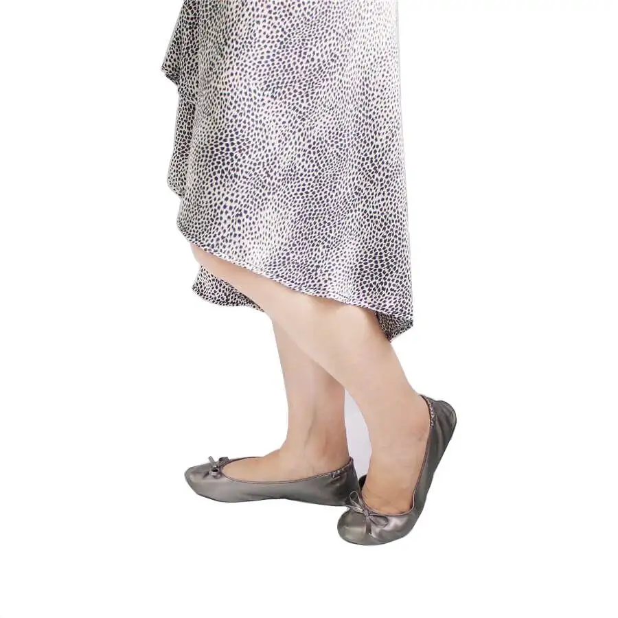 24-Pair Grey Foldable Flats for Wedding Guests by Lumos Blue Women's grey ballet flats