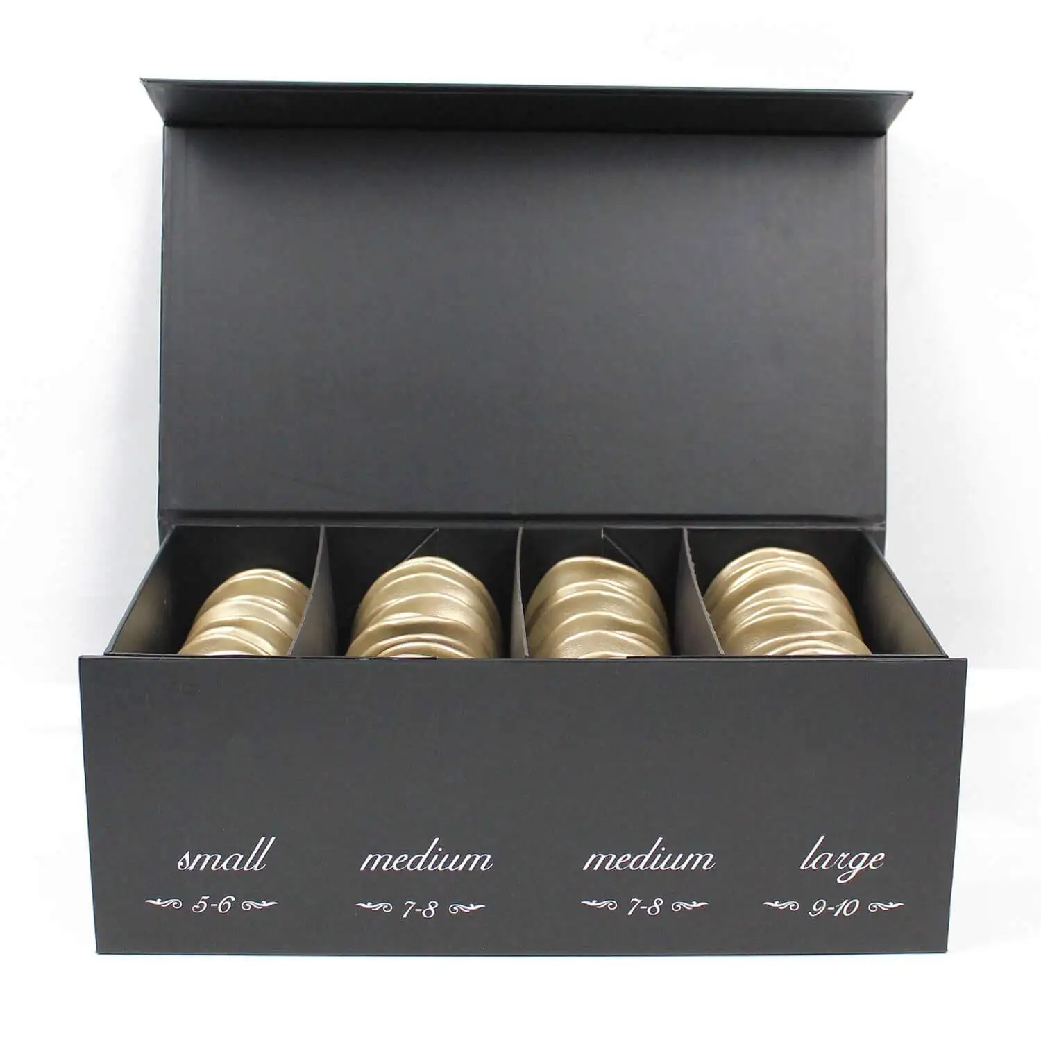24 Pairs Fold Up Flats in Luxury Box for Weddings&Events-Lumos Blue Gold bulk slippers for guests-24 pairs box set