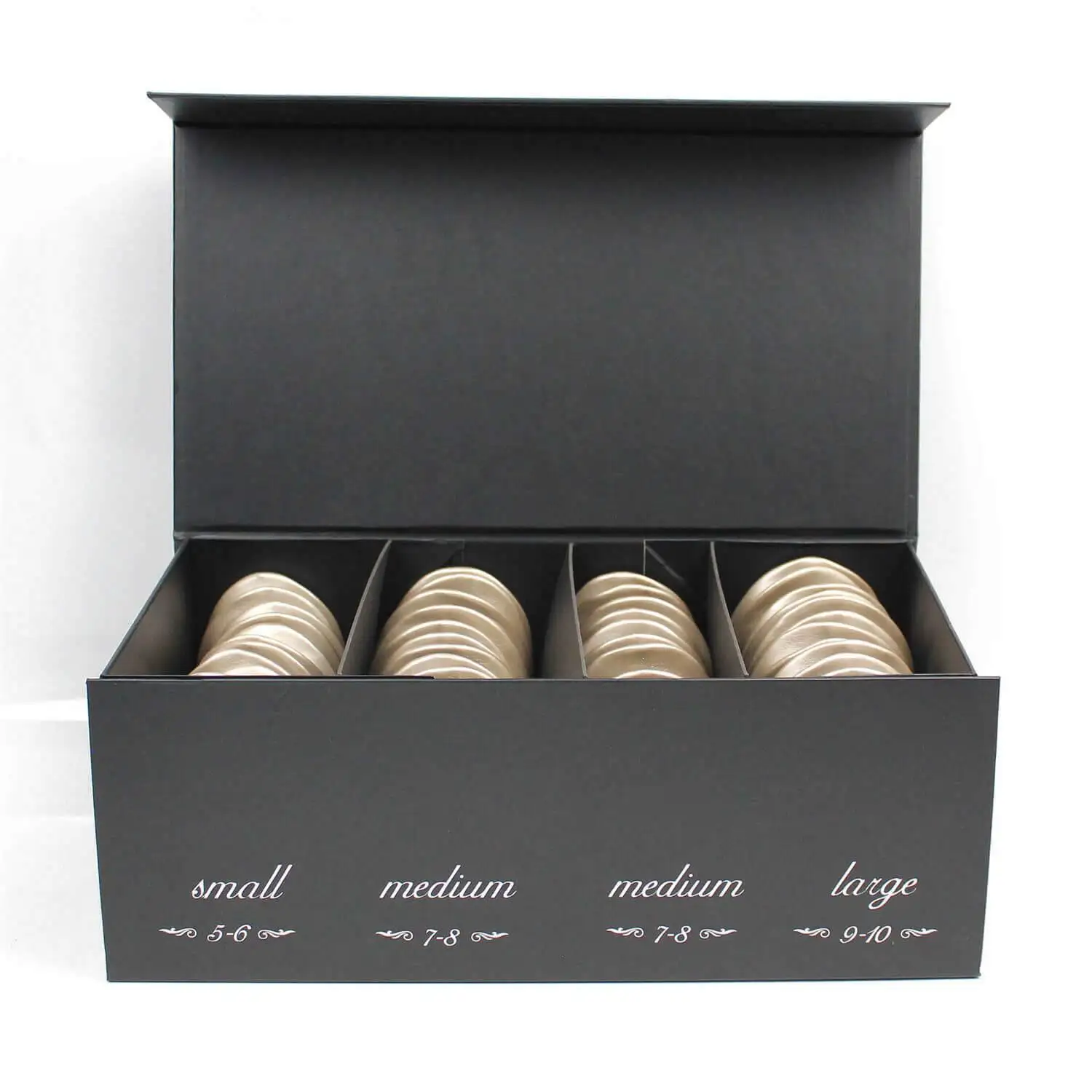 24 Pairs Fold Up Flats in Luxury Box for Weddings&Events-Lumos Blue 24 pairs of Wedding Ballet Flats in black display box