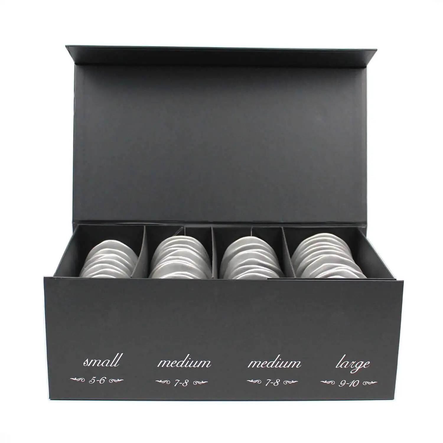 24 Pairs Fold Up Flats in Luxury Box for Weddings&Events-Lumos Blue 24 pairs Silver Flat Wedding Shoes box set