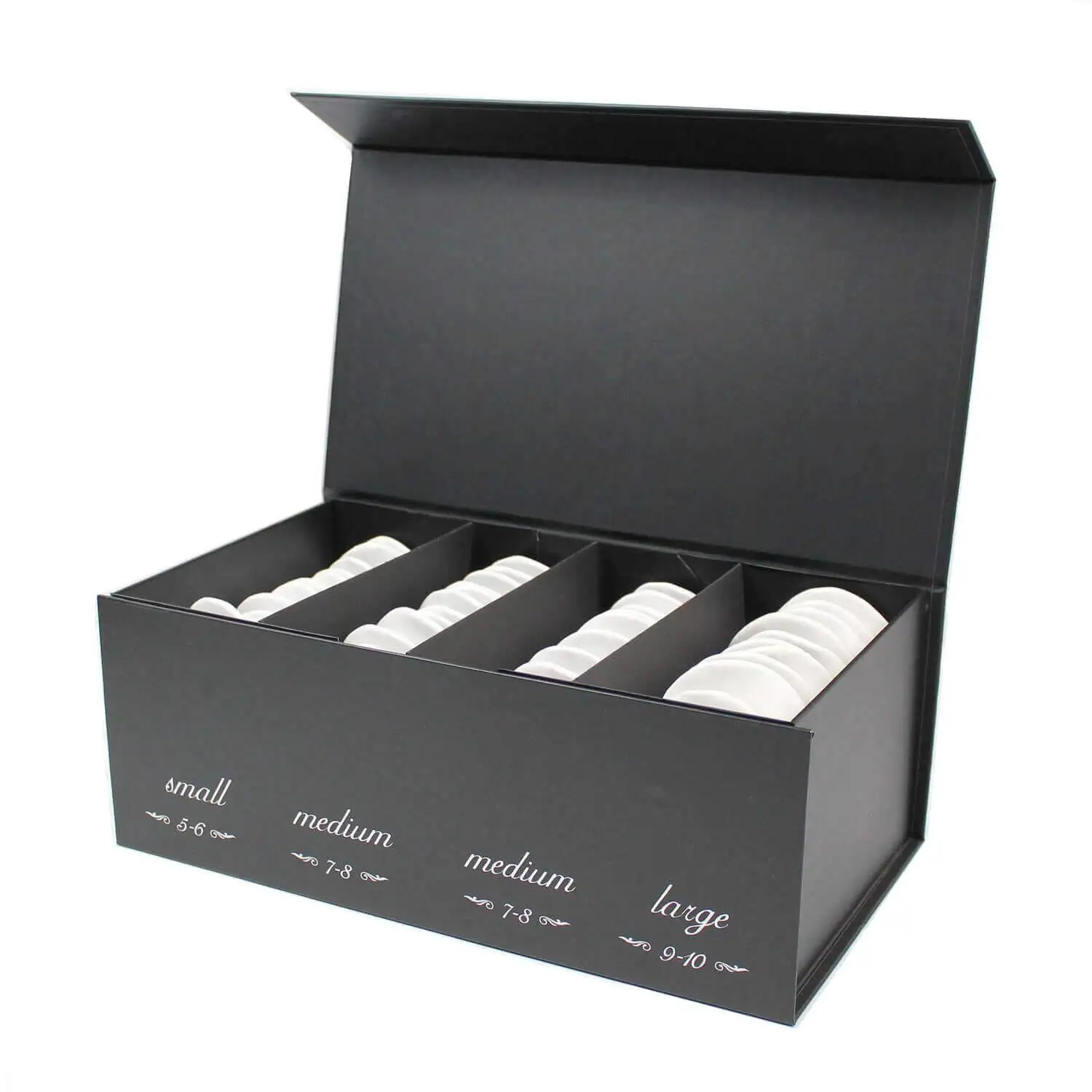 White Foldable Flat Wedding Shoes Box Set-24 Pairs-LBBX21002