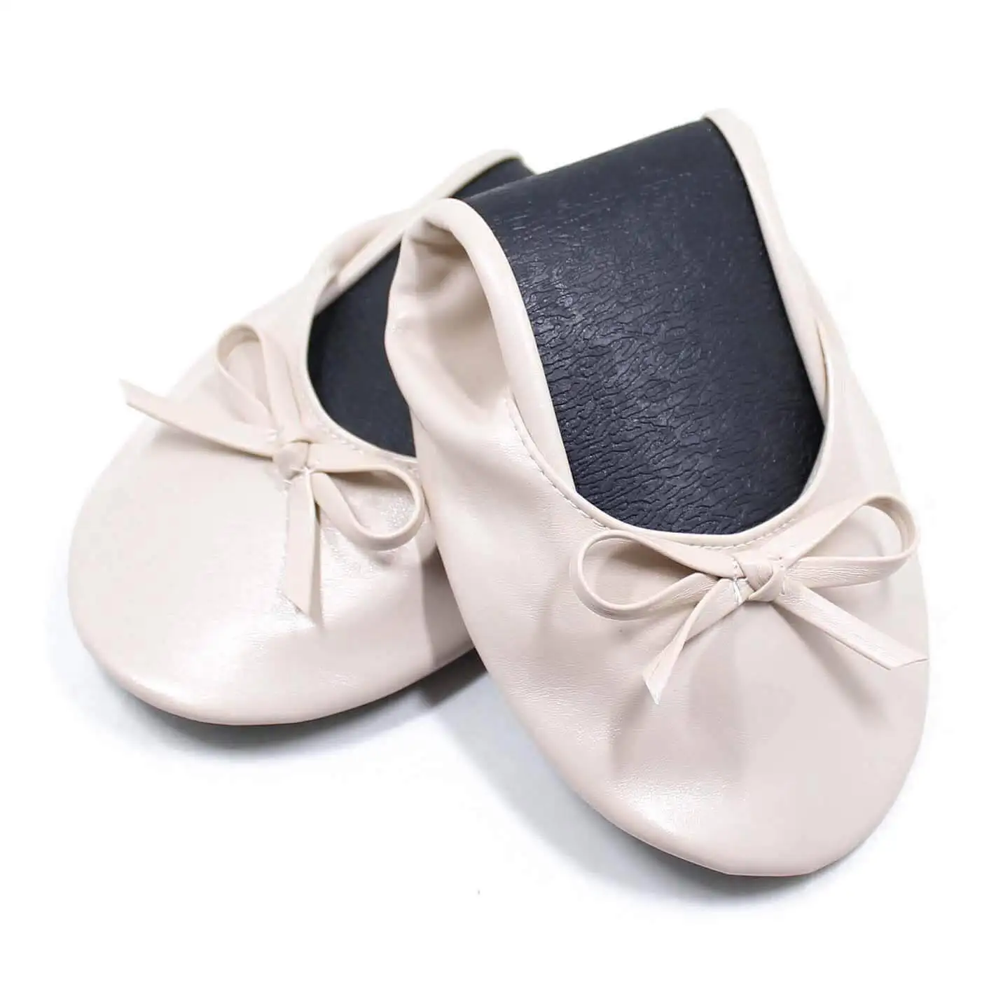 Nude foldable wedding slippers