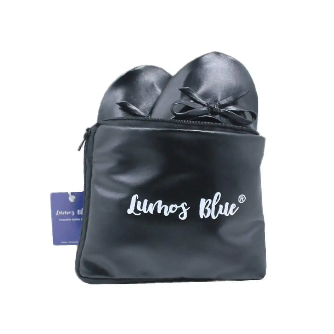 Foldable Dressy Black Flats for Wedding by Lumos Blue Foldable Flats Shoes