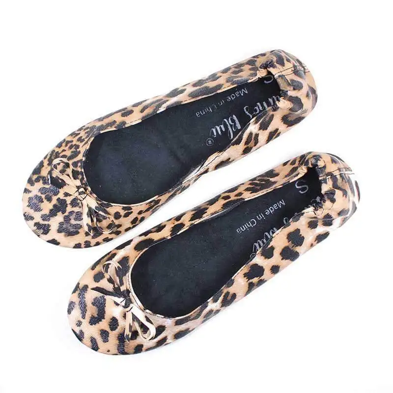 Leopard print flats