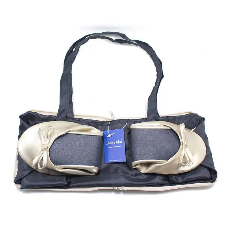gold ballerina shoes foldable