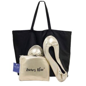 Women's Foldable Ballet Flats Gold