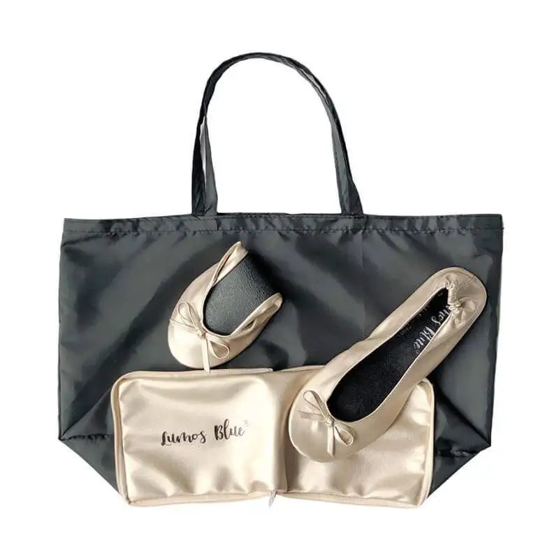 Faux Leather Foldable Flats for Women