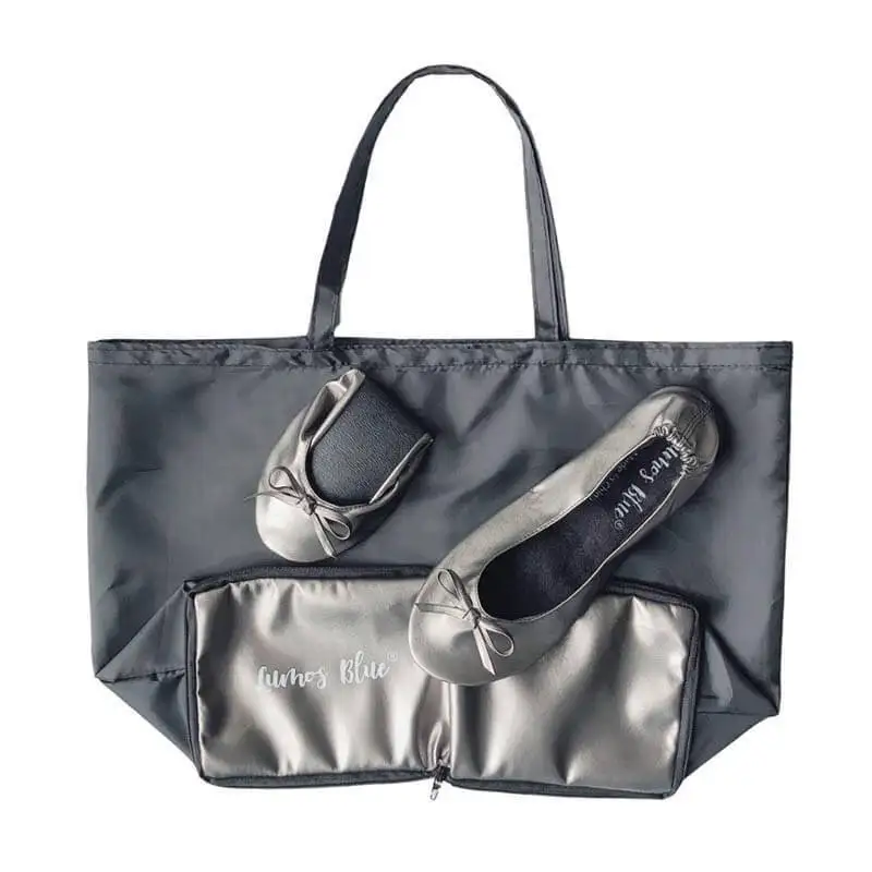 Best Foldable Flats-Metallic Grey