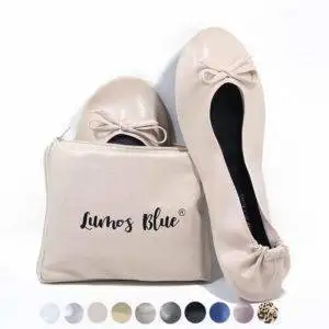 nude ballet shoes with tote bag-1A nude ballet flats