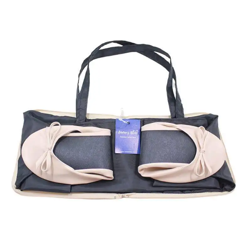 nude foldable flats for purse