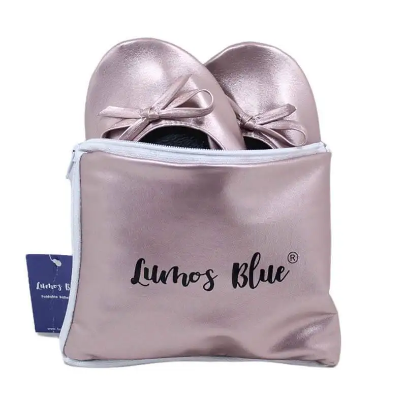 Pearl Pink Travel Foldable Flats