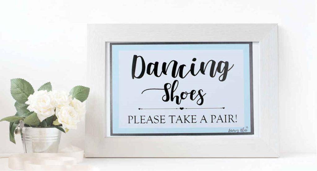 Bulk Discount for Weddings and Events dancing shoes please take a pair sign