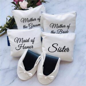 personalized white ballet flats for wedding