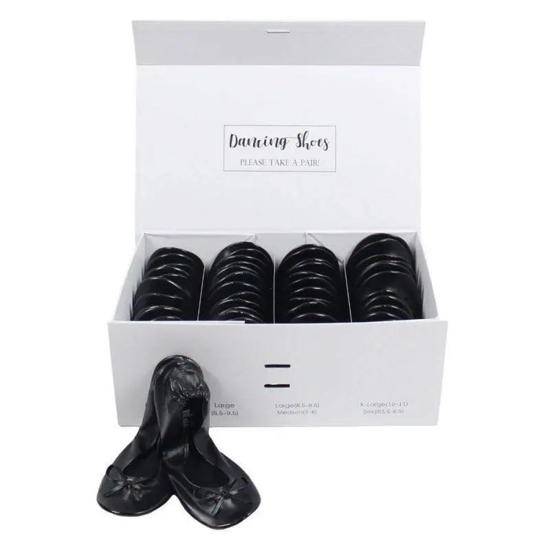 Black Ballet Flats Box Set 24 Pairs-002