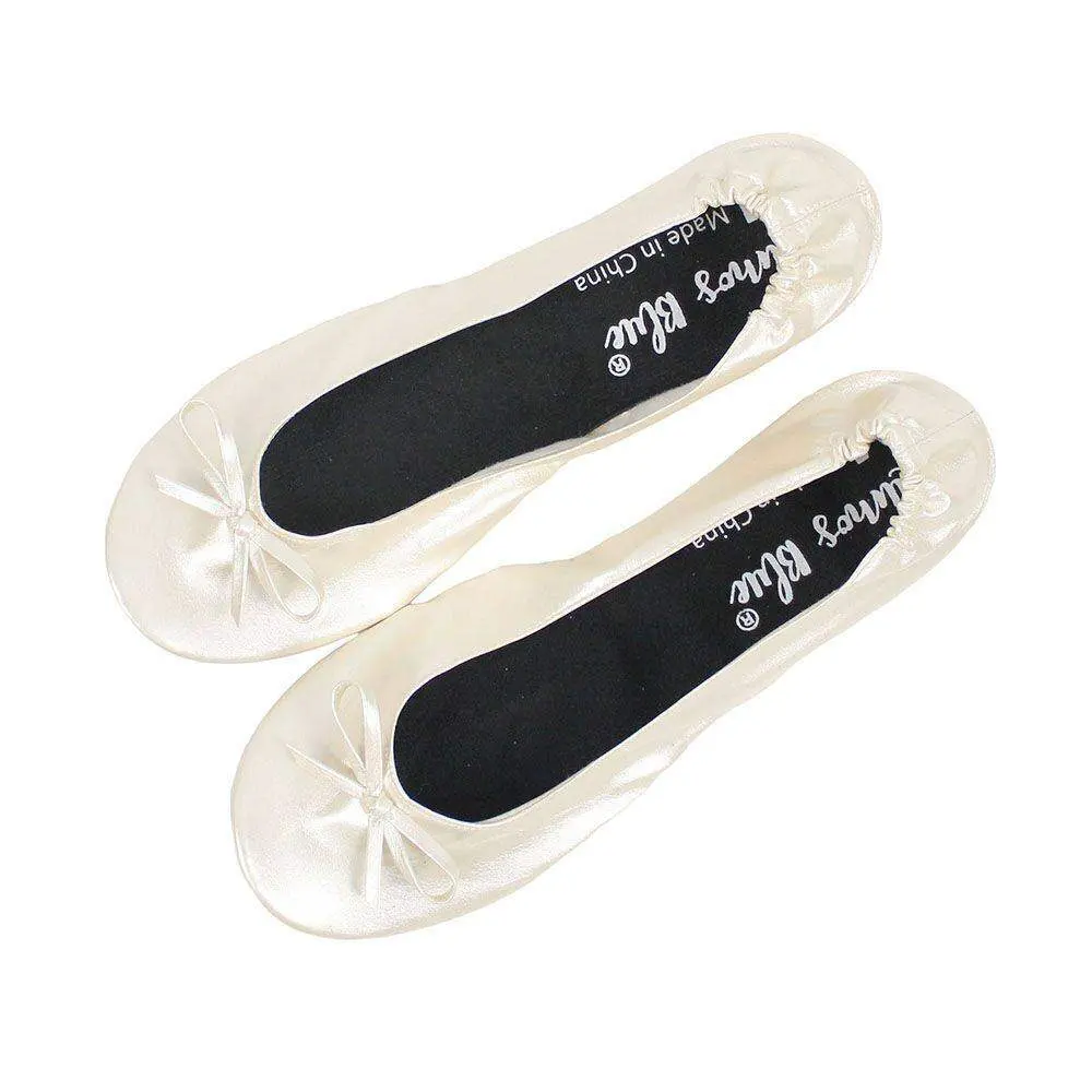 Pearl Ivory Folding Shoes 24 Pairs Box Set-004