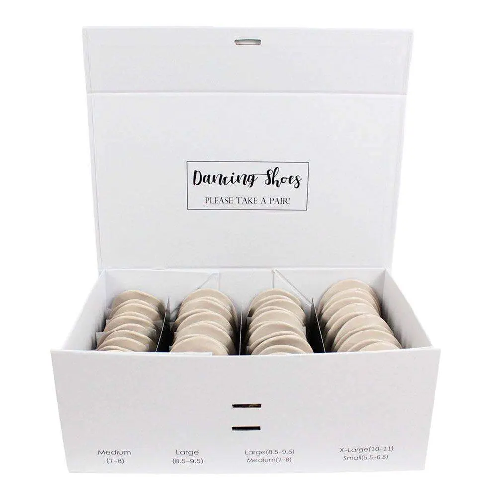 24 Pairs of Nude Folding Flats for Wedding Guests by Lumos Blue beige ballet flats for bridesmaids