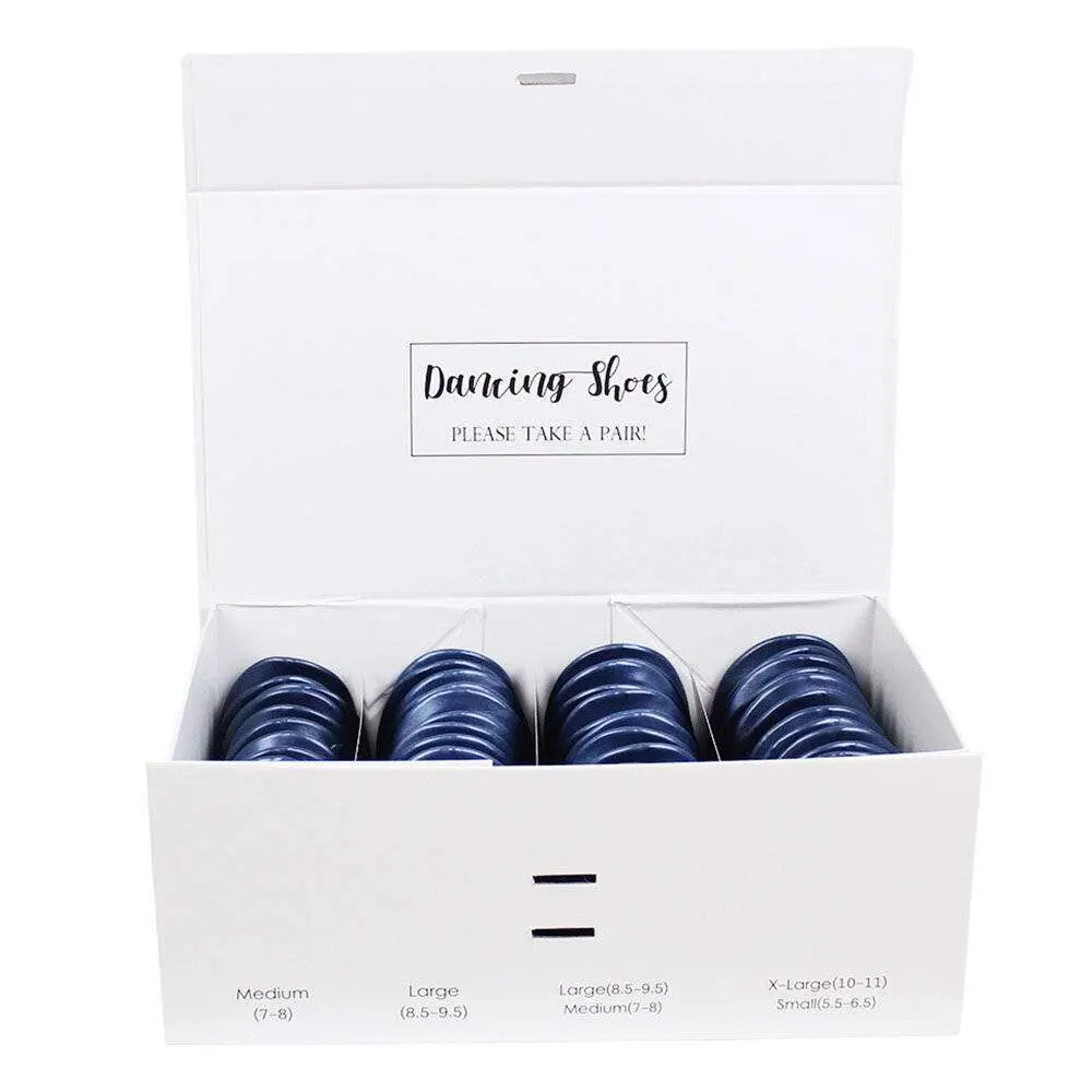 pearl blue fold up pumps box set-24 pairs