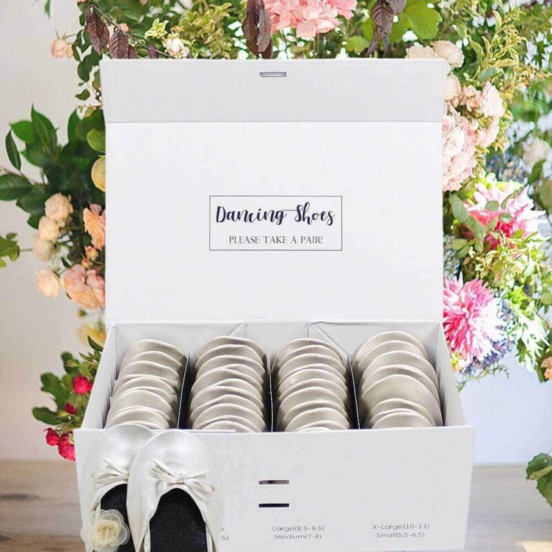 Home Wedding Flats Ivory for Guests 24 Flats Box Set