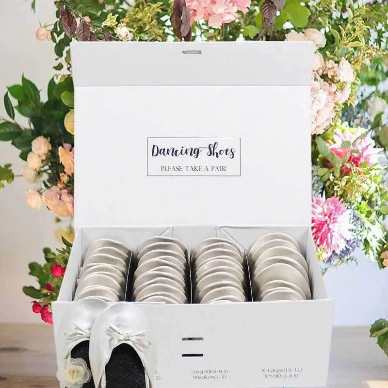 Wedding Flats Ivory for Guests 24 Flats Box Set