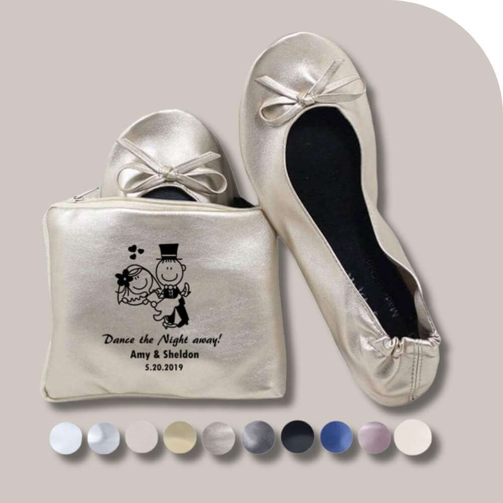 Bulk Discount for Weddings and Events Favors and Gifts Custom Monogram Ballet Flats by Lumos Blue
