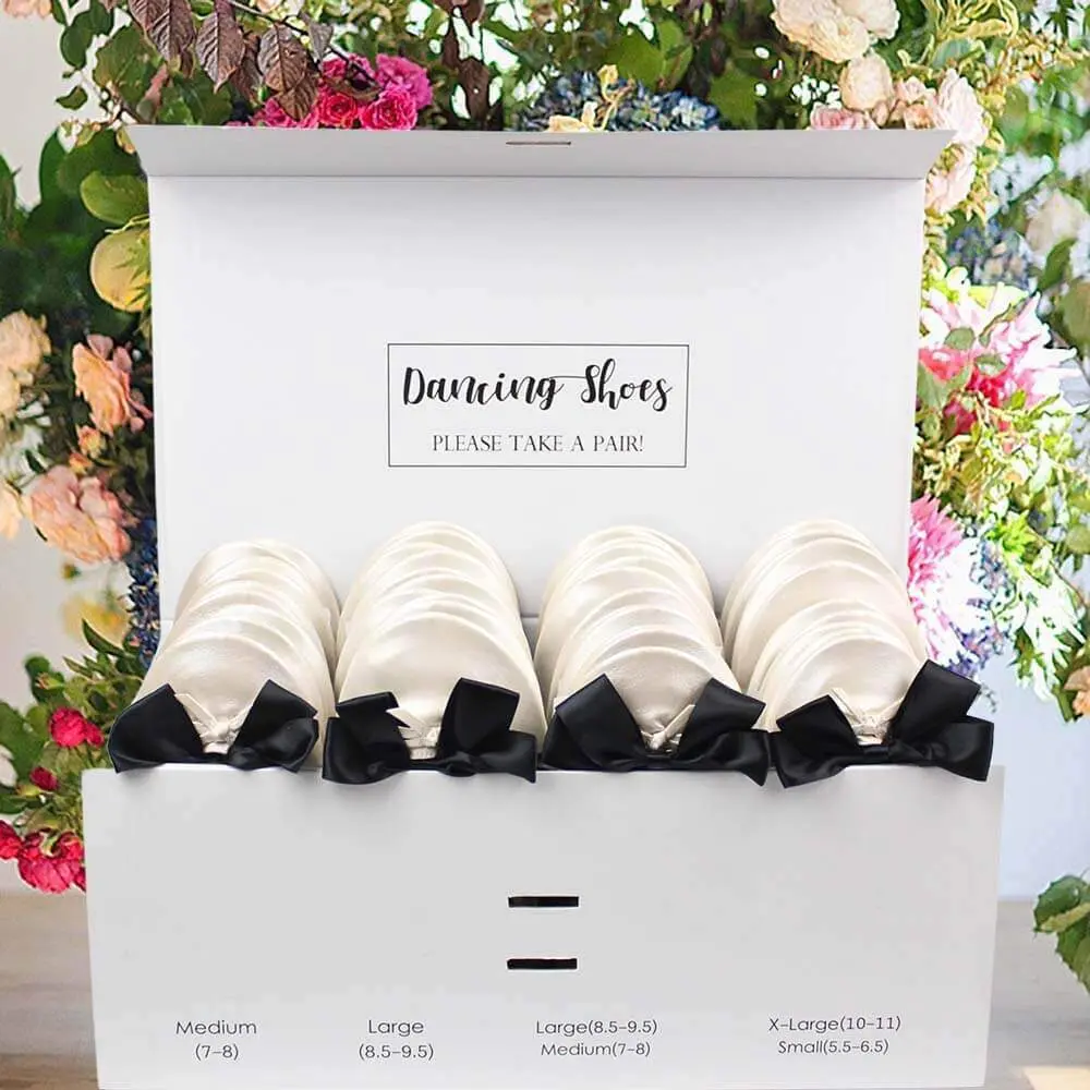 Wedding guest flats ivory 24 pairs by Lumos Blue