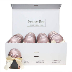 pink flats 24 pairs box set-beige bow tie-2