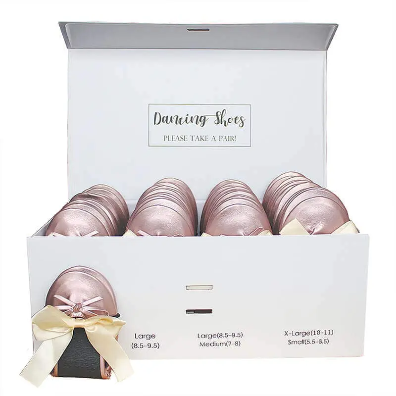 pink flats 24 pairs box set-beige bow tie-2