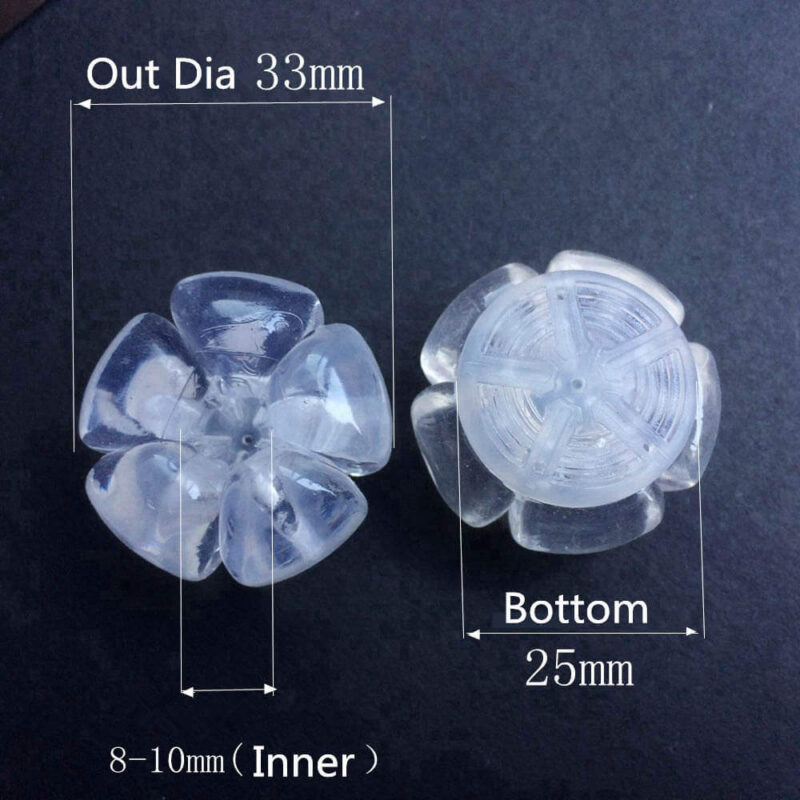 3D flower heel stoppers by Lumos Blue
